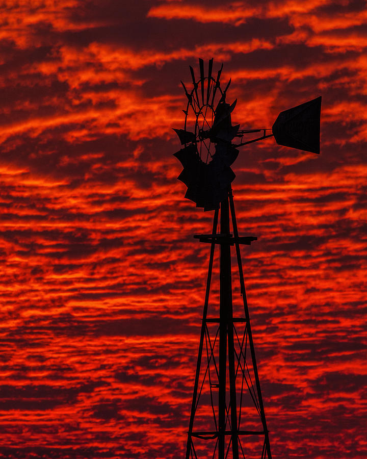 Windmill at Sunset Photograph by Rob Graham