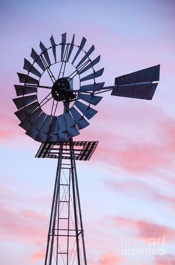 Windmill at Sunset Photograph by Tamara Becker