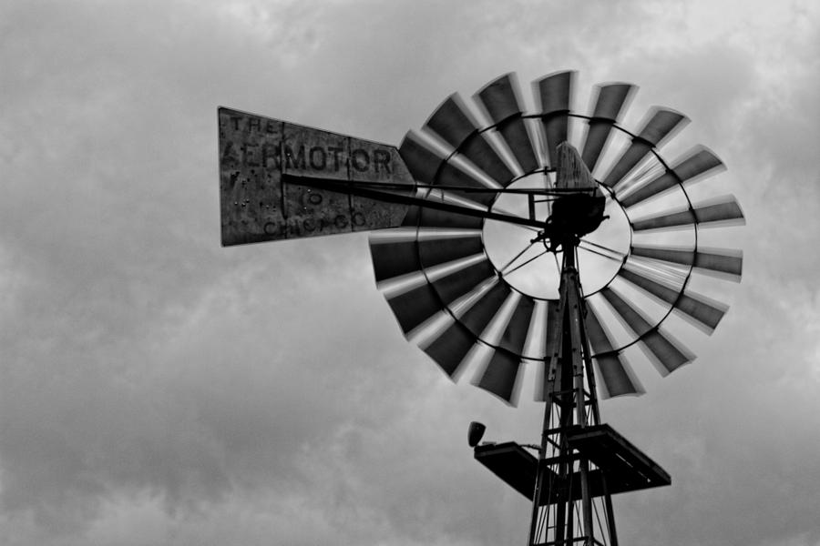 Windmill Black and White Photograph by Jonathan Davison