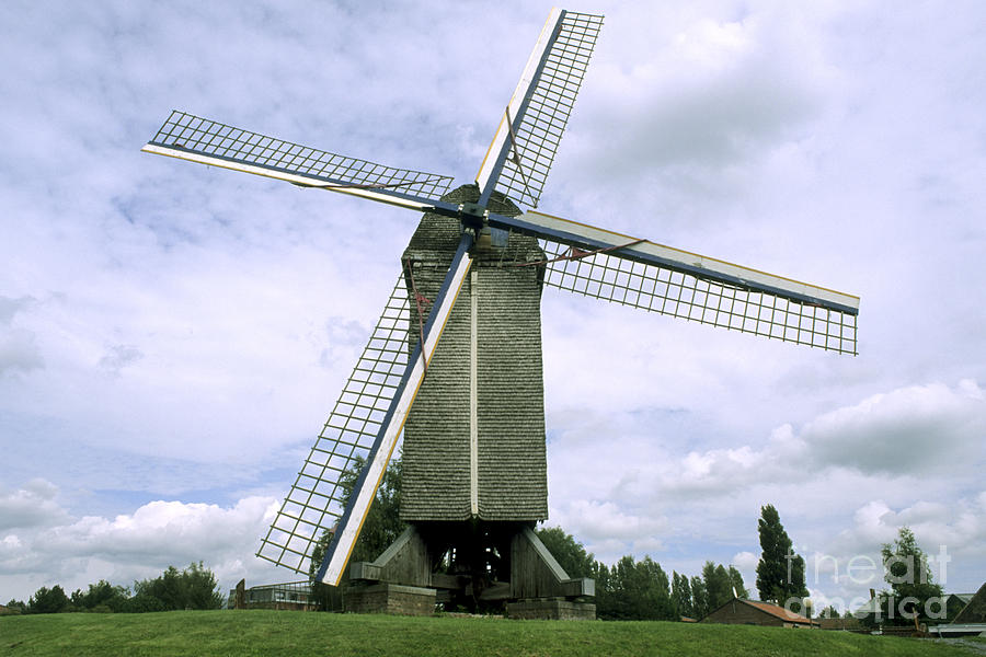 Windmill In Lille, France Photograph by Bill Bachmann