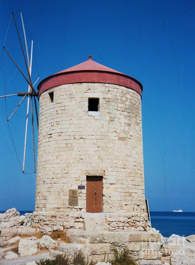 Windmill In Rhodos, Greece Photograph by Marcus Dagan