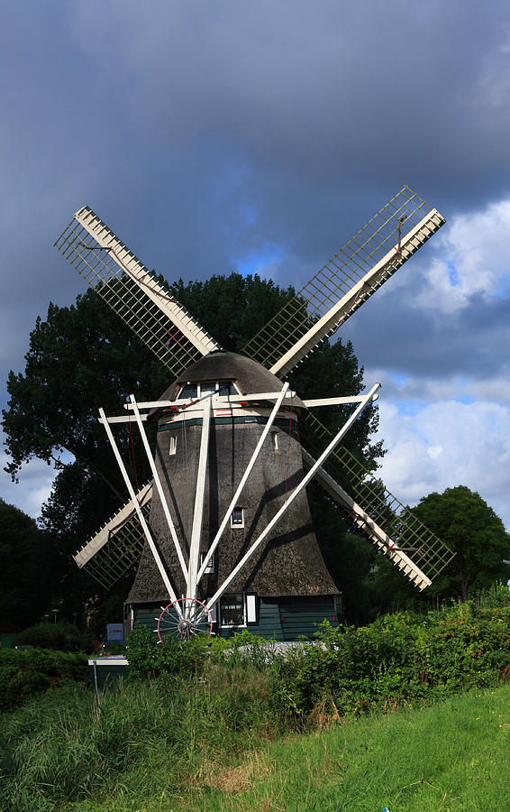 Windmill In Dutch Countryside Photograph by Aidan Moran