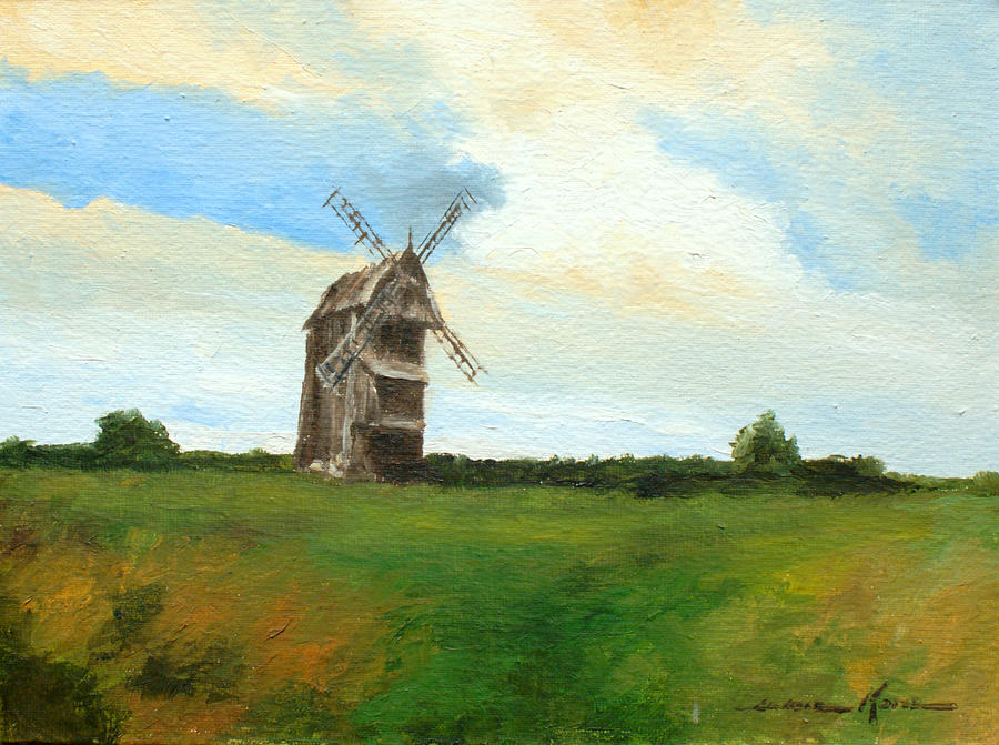 Windmill Painting by Luke Karcz