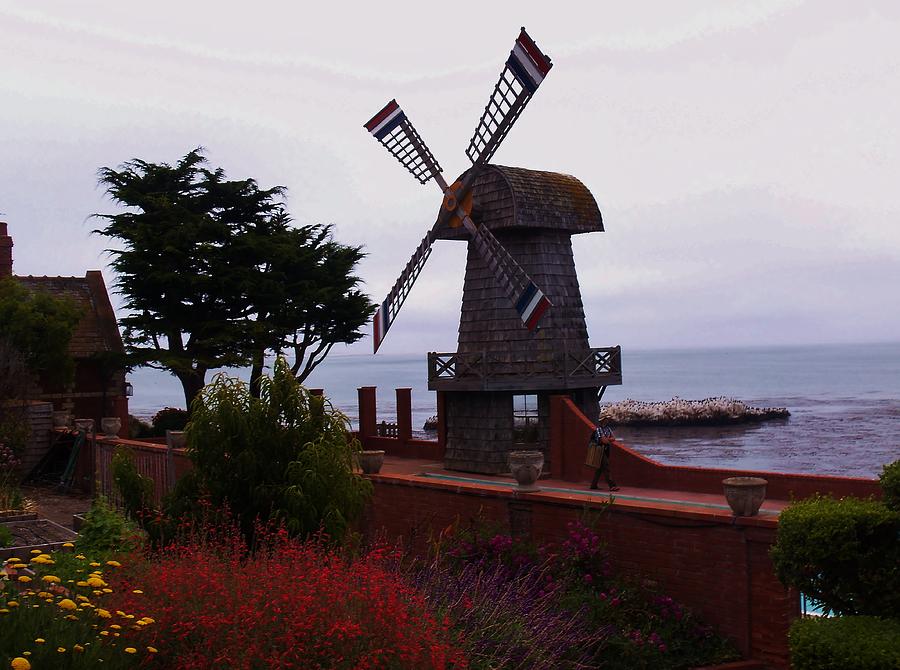Windmill on the Central Coast of California Photograph by Jan Moore