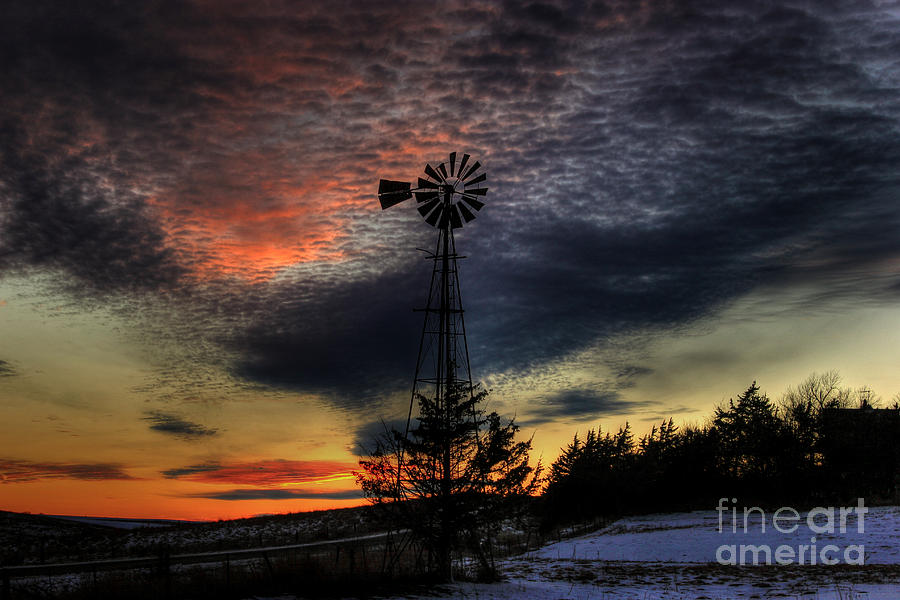 Windmill Sky Photograph by Thomas Danilovich