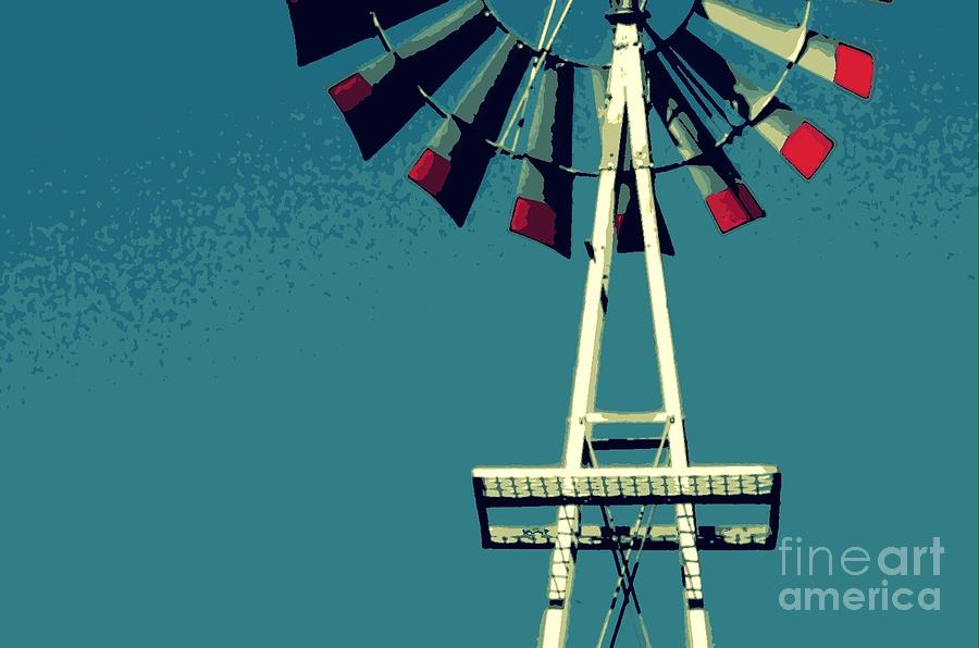 Windmill Digital Art by Valerie Reeves