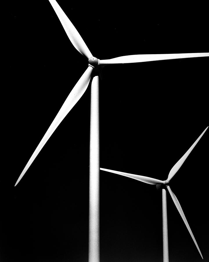 Black And White Photograph - Windmills #3 by Alex Snay