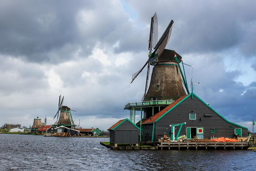 Windmills at Zaanse Schans Photograph by Jenny Hudson