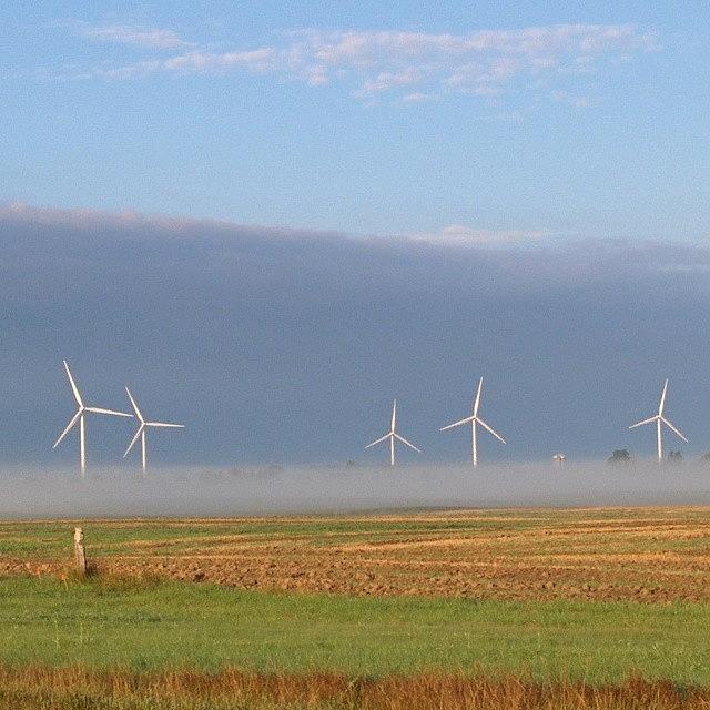 Windmill Photograph - Windmills In Morning Fog by Art Connolly