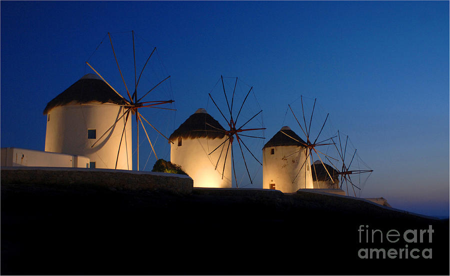 Beautiful Windmills Of Mykonos Photograph by Bob Christopher