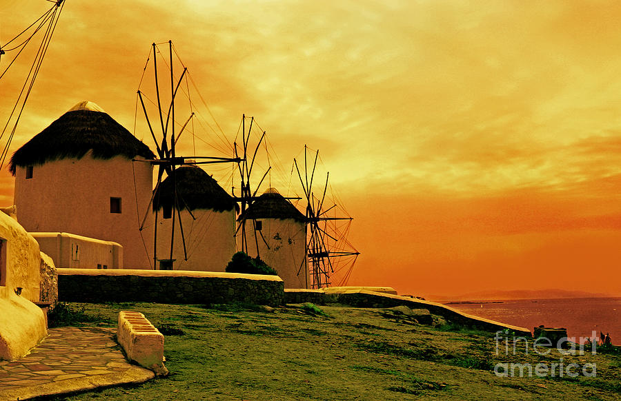 Windmills Of Mykonos Photograph by Madeline Ellis