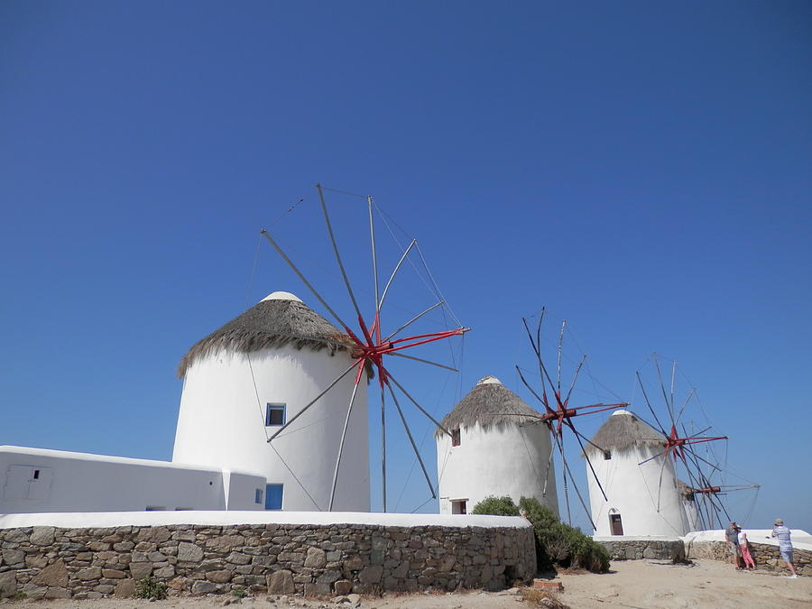 Windmills of Mykonos Photograph by Pema Hou