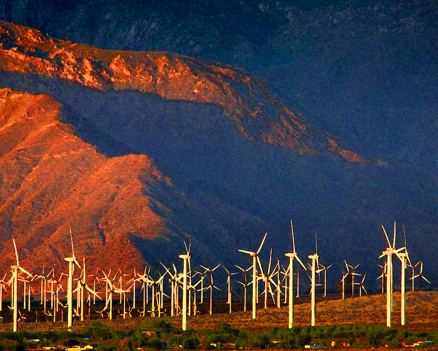 Windmills of the Gorgonio Pass Photograph by Timothy Bulone