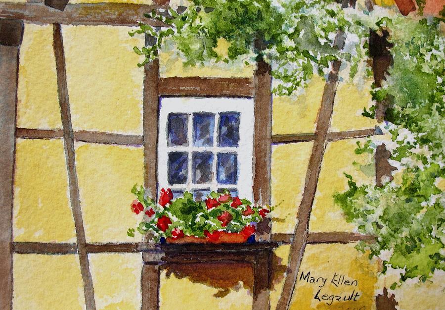 Window  Alsace Painting by Mary Ellen Mueller Legault