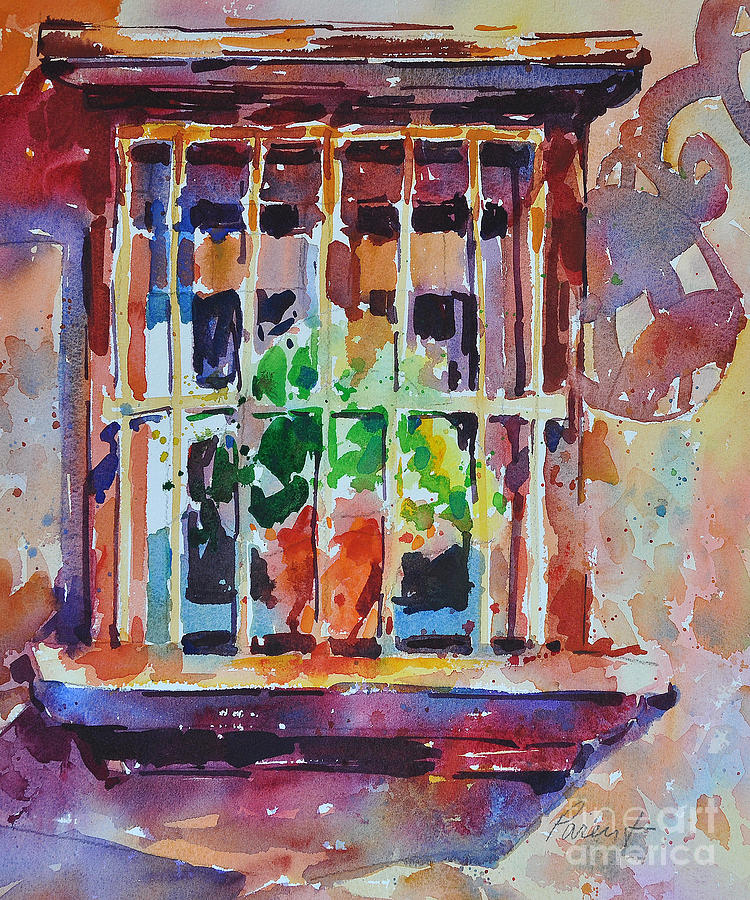 San Miguel De Allende Painting - Window and Cast Shadow by Roger Parent