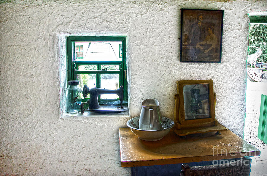 Window and little dressing table In An Old Thatched Cottage Photograph by RicardMN Photography