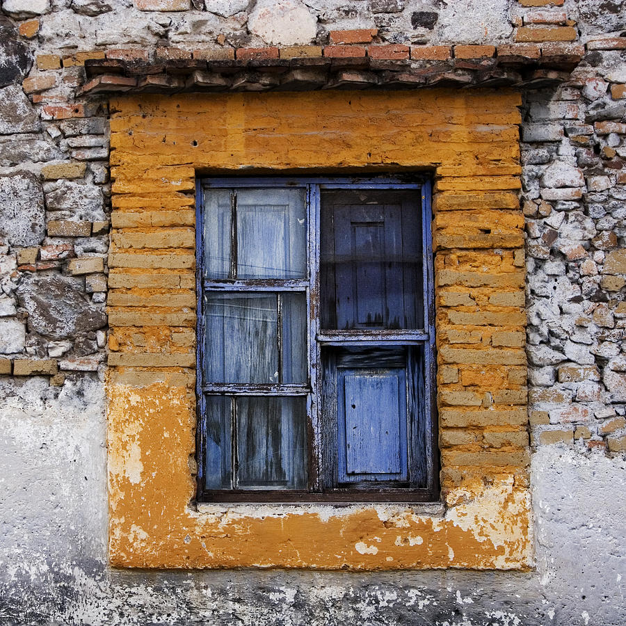 Architecture Photograph - Window Detail Mexico Square by Carol Leigh