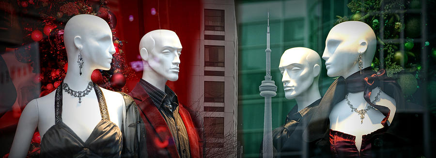 Window Display in Toronto at Christmas Time Photograph by Randall Nyhof