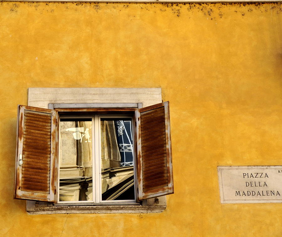 Window in Piazza Della Maddalena  Photograph by Caroline Stella
