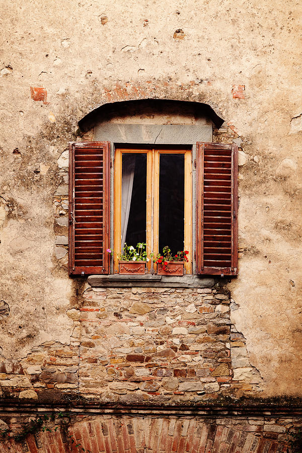Window in Tuscany Photograph by Kim Fearheiley