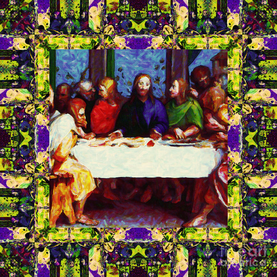 Jesus Christ Photograph - Window Into The Last Supper 20130130m138 by Wingsdomain Art and Photography