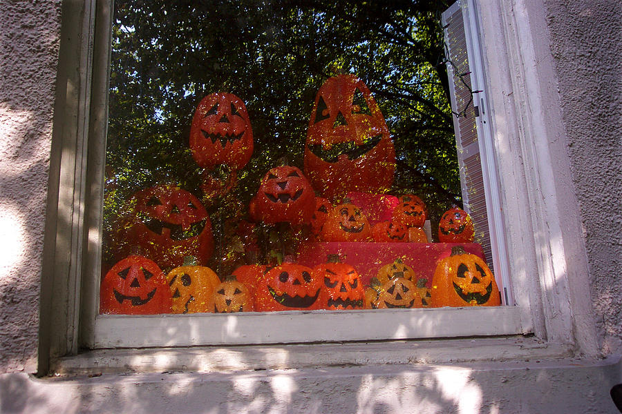 Halloween Photograph - Window Jacks by Martha Power