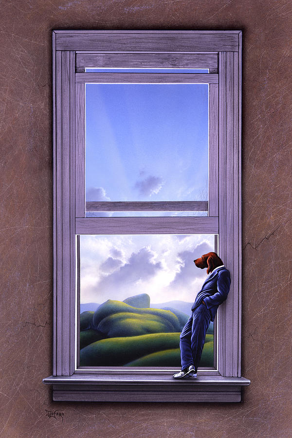 Surreal Painting - Window of Dreams by Jerry LoFaro