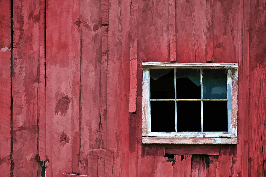 Window on a Red Barn Photograph by David Letts