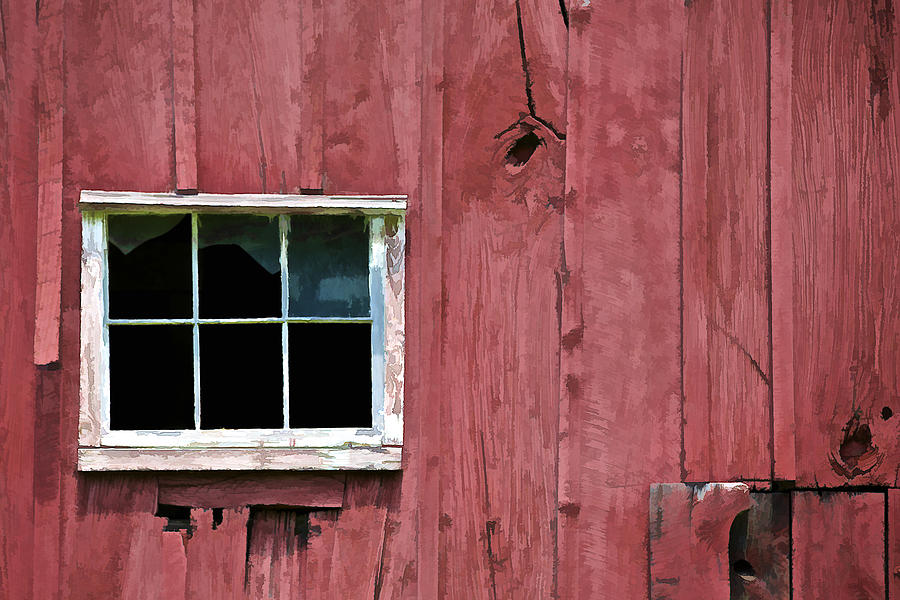 Window on a Red Barn II Photograph by David Letts