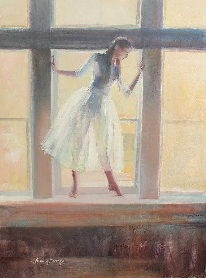 Window poses Painting by Susan Bradbury