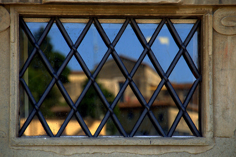 Window Reflection Fiesole Italy Photograph by Caroline Stella
