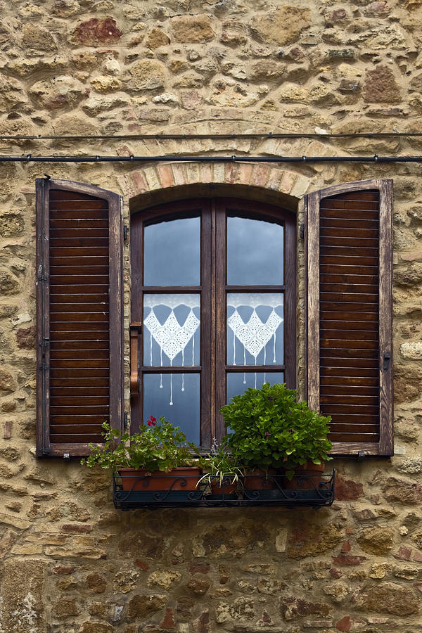 Window Shutters and Lace Photograph by Sally Weigand - Fine Art America