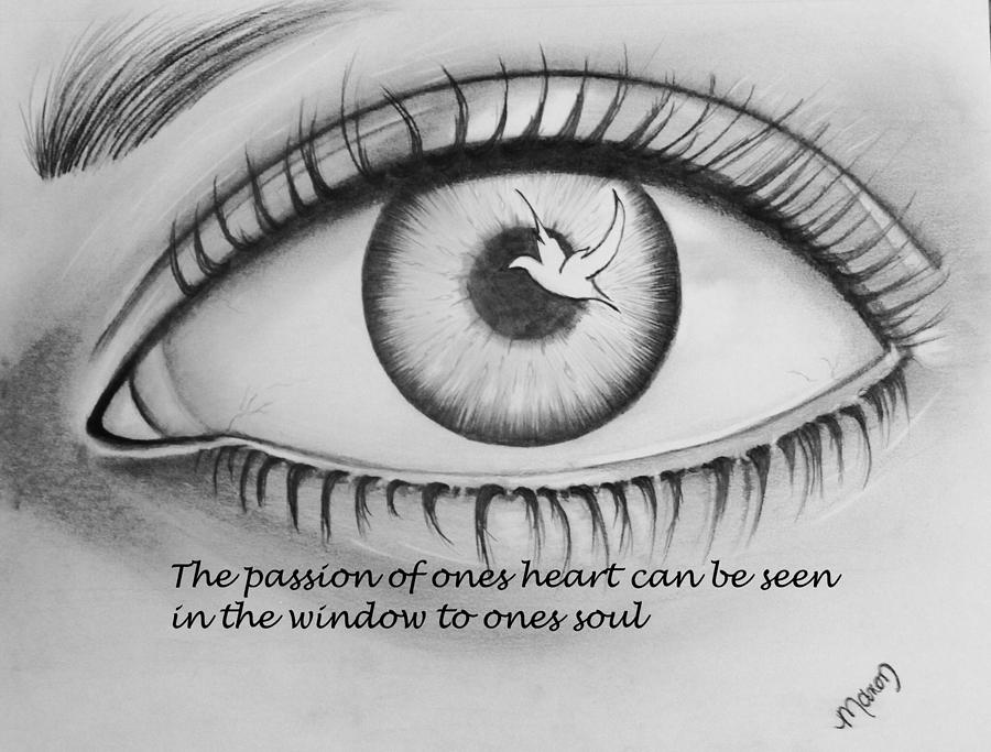 Window To The Soul Drawing by Manon Zemanek