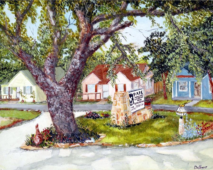 Pecan Tree Painting - Window View by Michael Dillon