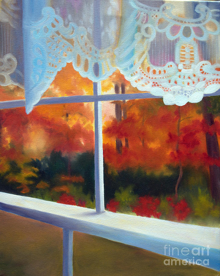 Window View Painting by Rachel Lawson