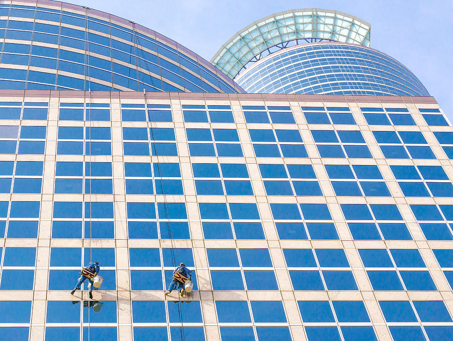 Window Washers Photograph by Jim Hughes