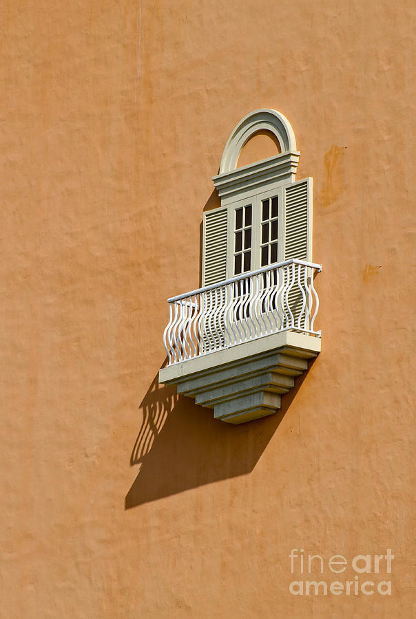 Window with a balcony Photograph by Les Palenik