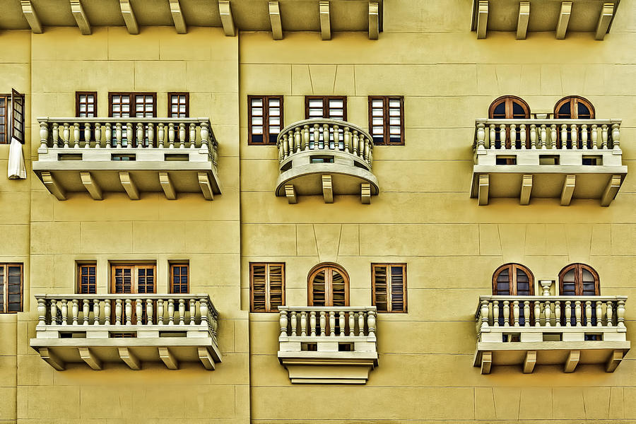 Architeture Photograph - Windows and Balconies by Maria Coulson