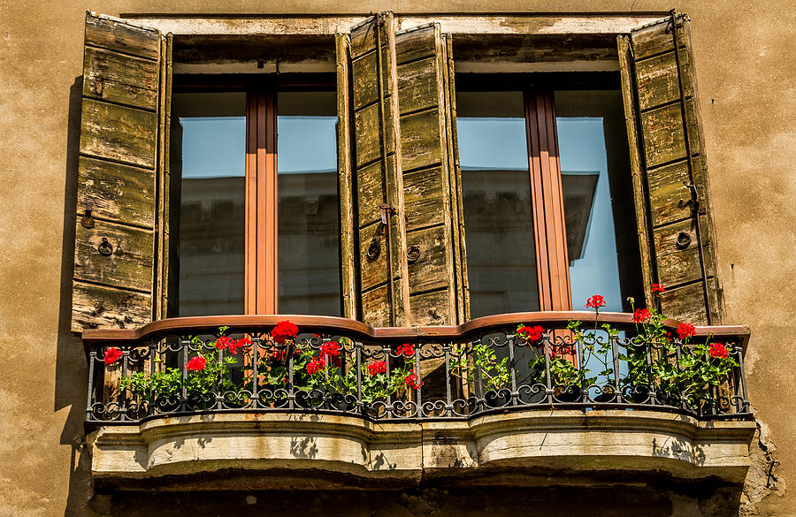 Windows And Shutters Venice Italy Photograph by Xavier Cardell