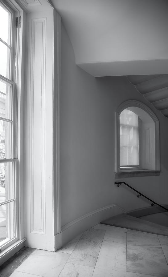 Architecture Photograph - Windows And Stairway by Steven Ainsworth