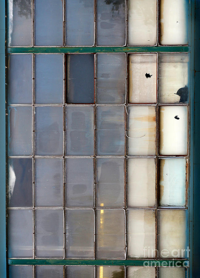 Windows in Blue Building Vertical Photograph by Karen Adams