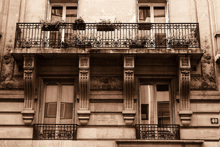 Windows in Paris Toned Photograph by Georgia Clare