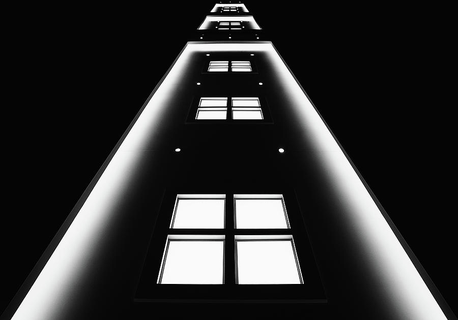 Black And White Photograph - Windows by Jutta Kerber