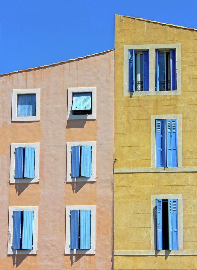 Windows Martigues Provence France Photograph by Dave Mills