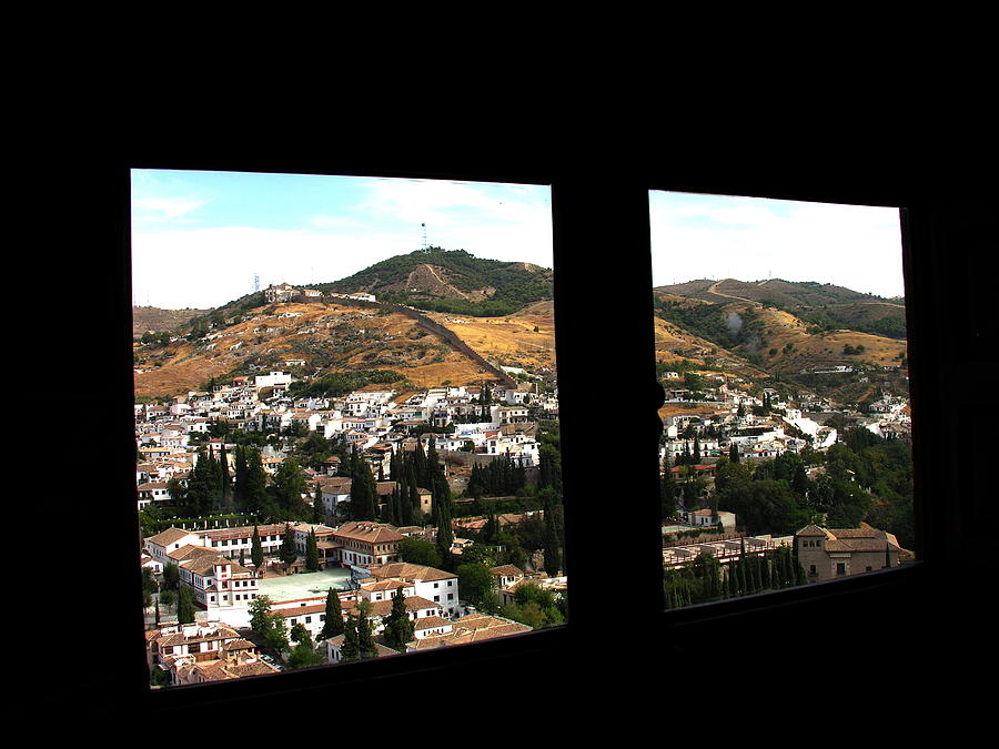 Windows of la Alhambra to Sacramonte Photograph by Jacqueline M Lewis
