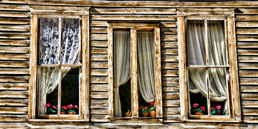 Windows of Lace of Annabelles Place Photograph by Lana Trussell