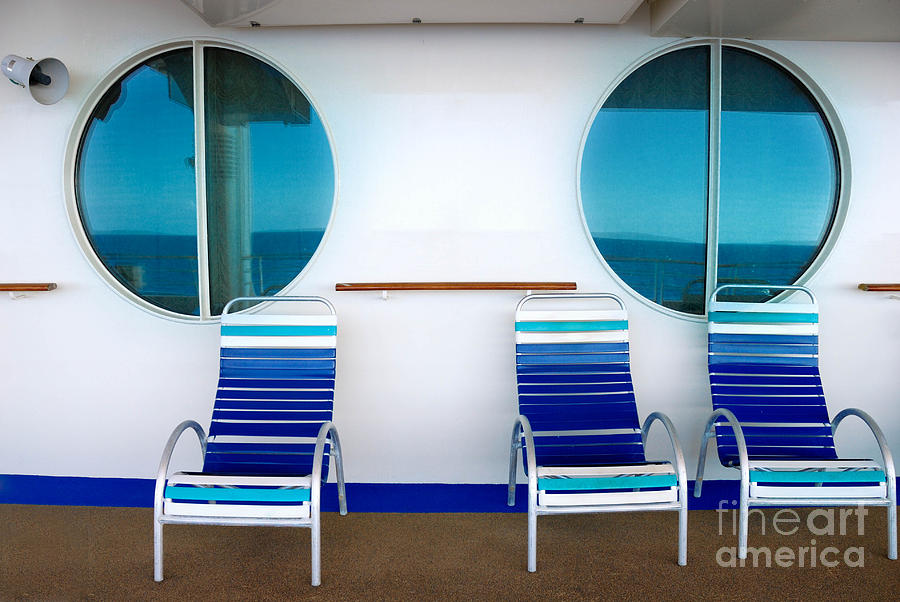 Adventure Of The Seas Photograph - Windows Reflecting the Sea by Amy Cicconi
