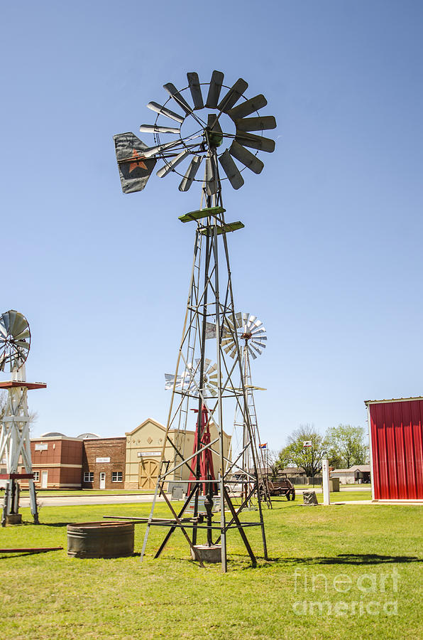 Windpump Elk City Oklahoma Photograph by Deborah Smolinske