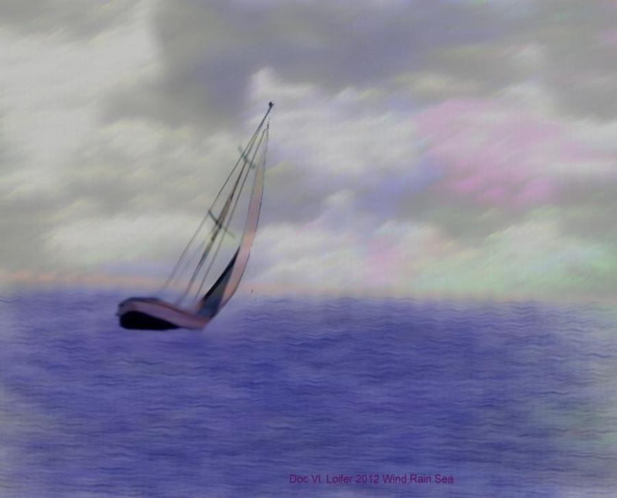 Wind.Rain.Sea. Digital Art by Dr Loifer Vladimir