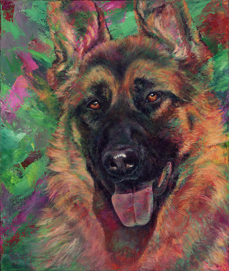 Dog Painting - WindRidges Love by Don Michael Jr Dog Painting - WindRidges Love by Don Michael Jr